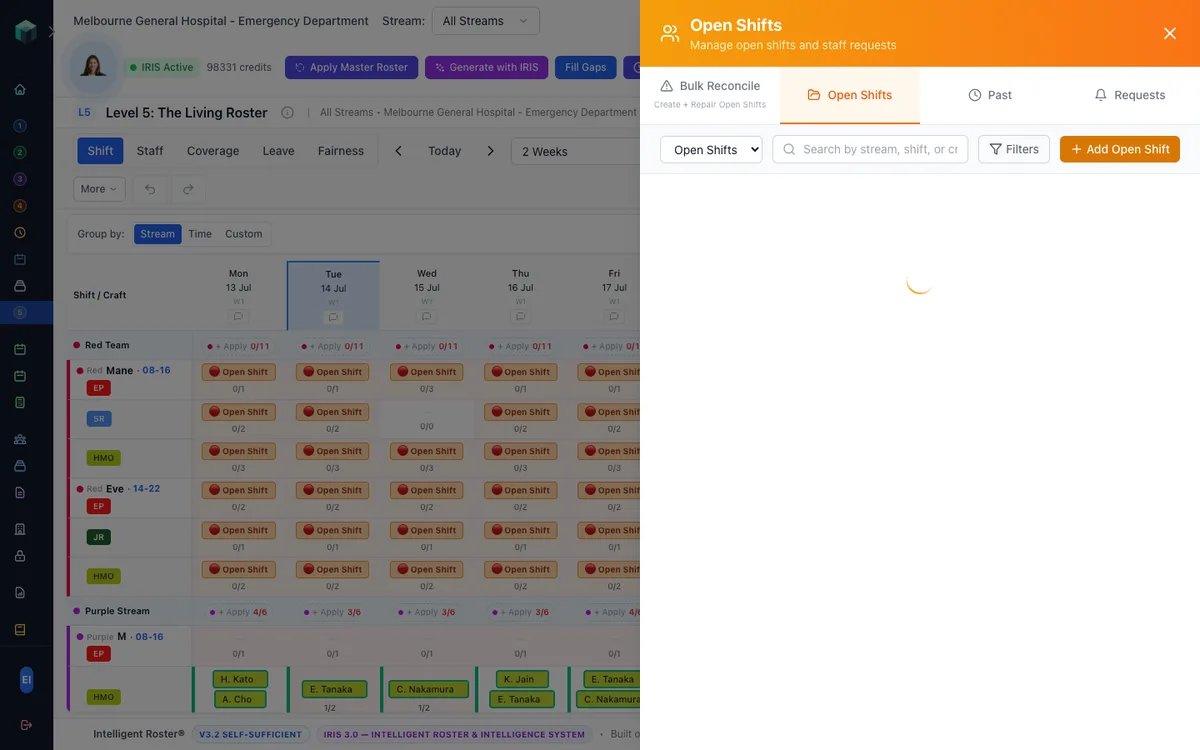 Bulk Reconcile tab in the Vacancy Management panel